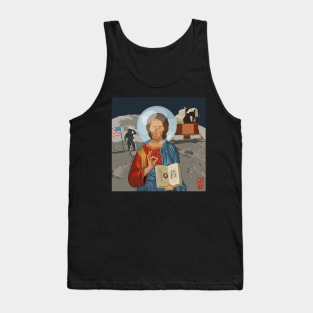 Jeezus moon landing Tank Top